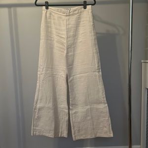 Faithful the Brand Off-White Linen Pants